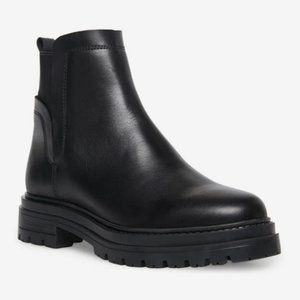Steve Madden Moira Black Leather Boots